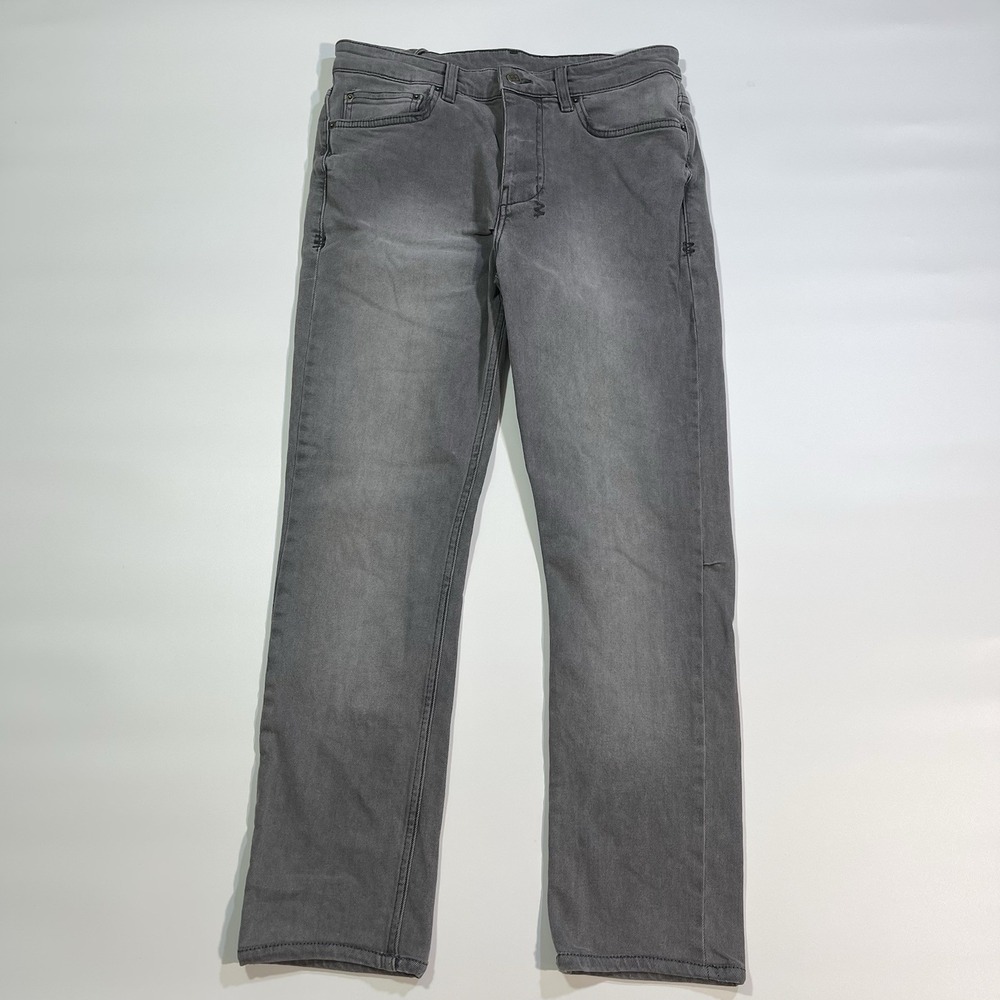 KSUBI Van Winkle DULL METAL Embroidered Skinny Gray Jeans Mens Size 30 (30x26.5)